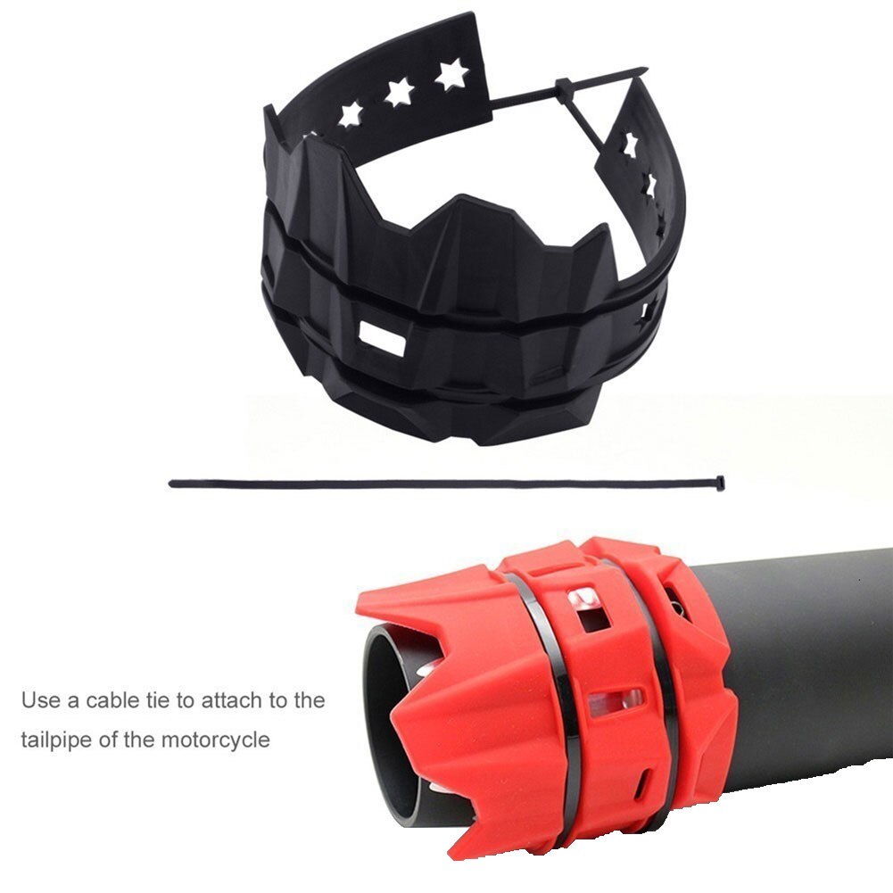 38.5cm x 4.5cm moto isolation thermique tuyau d'échappement protecteur couverture cercle avec 2 sangle de cravate résistant à la chaleur résistant à l'usure