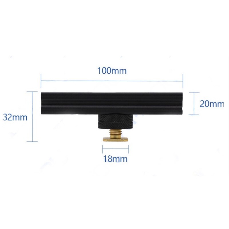 Hot Schoen Adapter Camera Dual Koude Schoen Mount Beugel Aluminium Hot Shoe Extension Bar voor Microfoon Flash LED Lichten Monitoren 1/4 Draad Gat