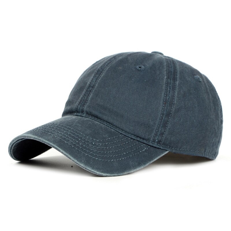 Recién Unisex gorra Vintage gorra de béisbol lavada algodón ajustable papá-sombrero: navy blue