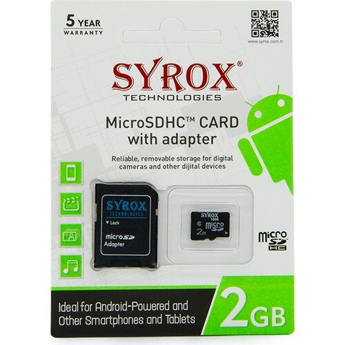 Syrox 2ギガバイトのマイクロsdカードメモリカードアダプターsdメモリsdドライブトルコ高速無料sdドライブ