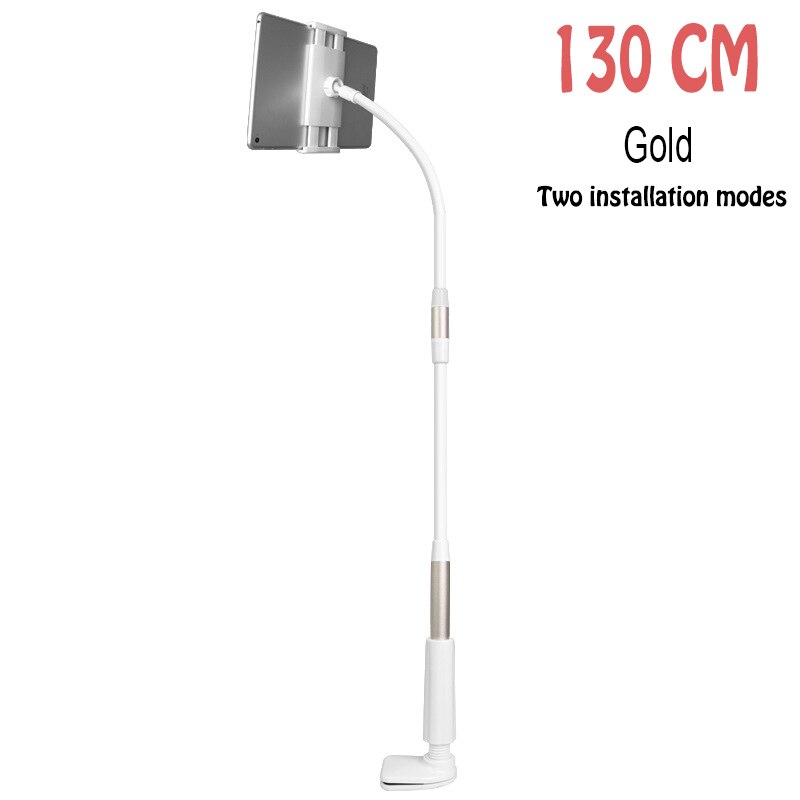 Tablet Del Supporto Del Basamento Per Ipad Air Mini Xiaomi Mipad Huawei Samsung Da 4.0 A 10.6 pollici Universale Long Arm Phone & tablet Del Supporto Del Basamento: Gold 130 CM