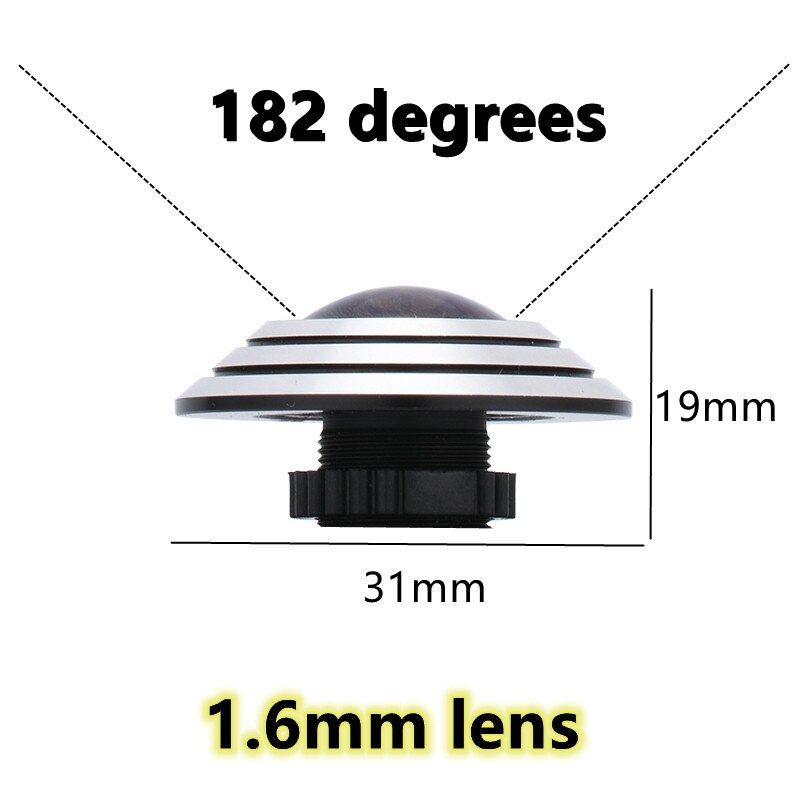 Hqcam 1.78 Mm Groothoek Lens Hoge Hoeveelheid Security 1/3 "1.78 Mm Megapixel S-Mount 170 Graden Wide hoek Mini Fisheye Lens