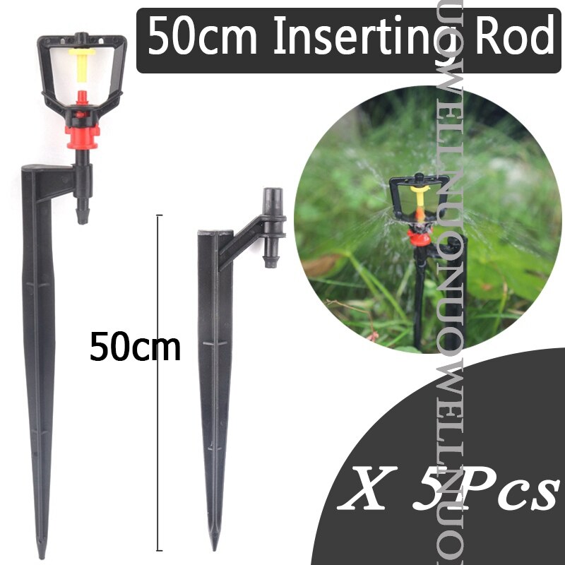 5Pcs/Lot 360 Degree Spray Jet Spike Garden Irrigation Sprinkler O.D 6mm Stakes Misting Nozzle Agricultural Plant Watering Sprays