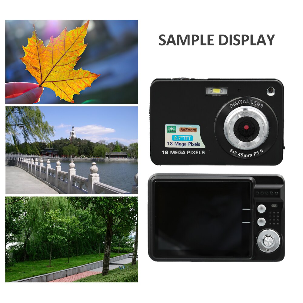 2.7" HD 1080P 18MP ZOOM Mini Digital Camera DV Video Kids Camcorder Anti-Shake Photo Camera Kids