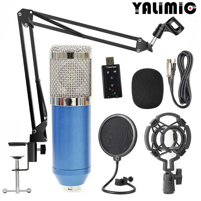 Microfono a Condensatore BM800 - Cablato 3.5mm con Scheda Audio USB NB-35 per Computer Karaoke: 5