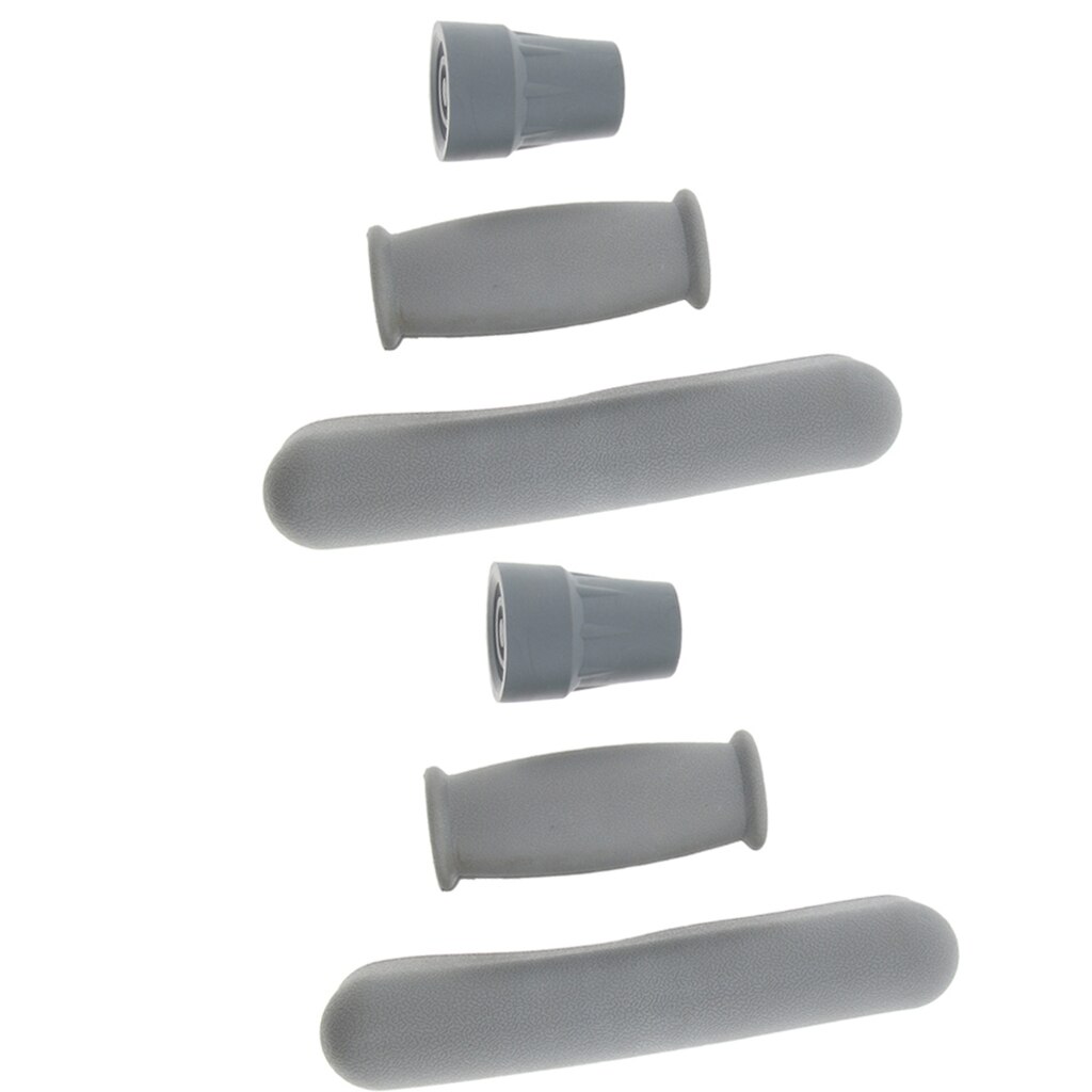 2 ensemble béquille accessoire Kit béquille coussinet + poignée Grip housses + embout cache gris