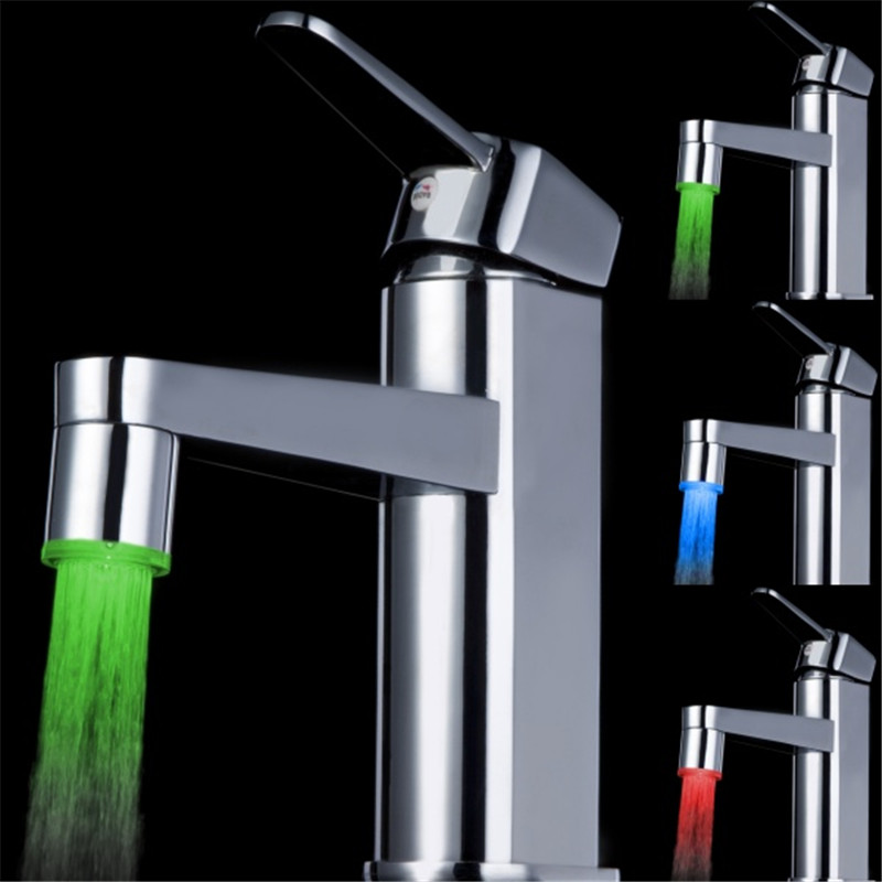 Häufig verwendete und fertige LED-Wasserhahnleuchte, keine Batterie erforderlich, Wasserhahn mit Adapter: Freier Raum