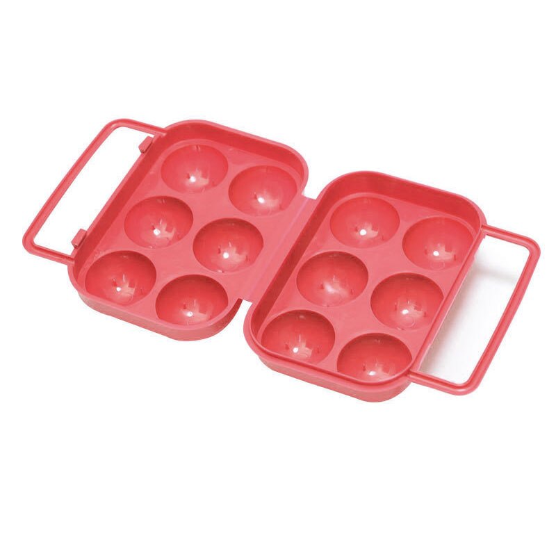 Bærbar håndveske type egg kartong støtsikker egg beskyttelse boks for reise kjøkken tilbehør egg oppbevaringsbrett egg oppbevaringsboks: Rød