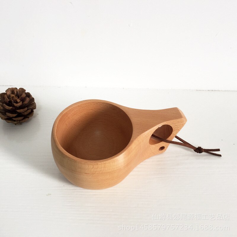 wizualny dotykać 1 szt. Kuksa drewniany kubek z drewna finlandia ręcznie robiony wystrój stołu prezent drewniany zastawa stołowa MilkBreakfast filiżanka kawy