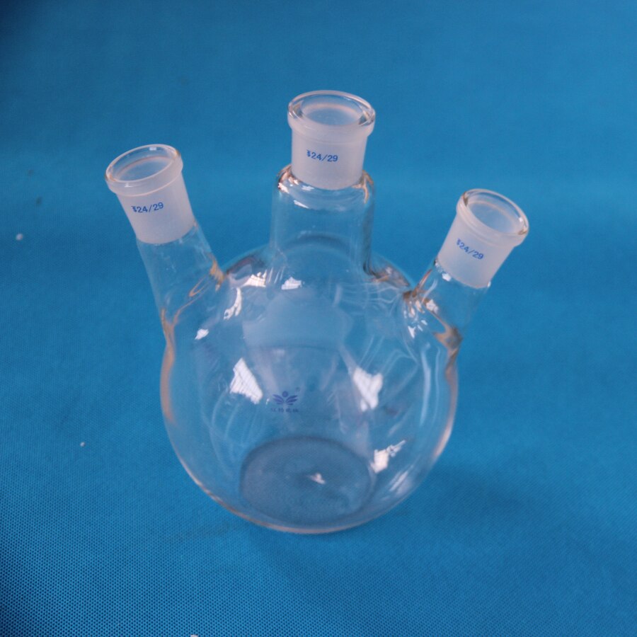 1000ml (1L) 3-neck (three-neck) flat bottom flask, Joint 24/29,heavy wall