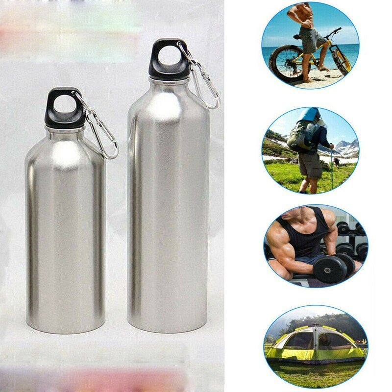 500ml/750ml roestvrijstalen sportwaterflessen + lekvrije dop, sportkantine, beker, waterfles met deksel 25oz