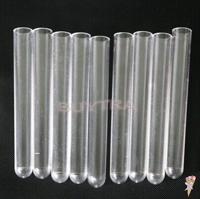 10 Stks/pak Clear Plastic Test Tubes Lab Levert 12X100 Mm Transparant Clear Test Buizen