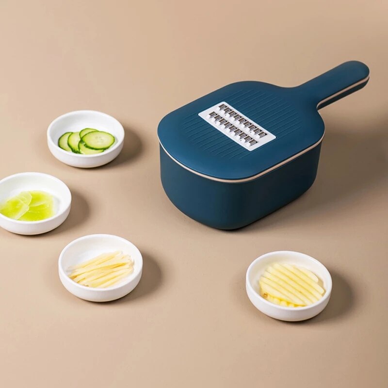 Jordan Judy-cuenco cortador de frutas y verduras, pelador multifuncional, rallador de cocina con escurridor, rebanador para comida, Hogar Inteligente