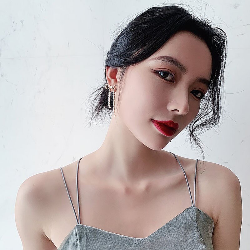 Pendientes De Lazo Para Mujer, De Moda Para Plata
