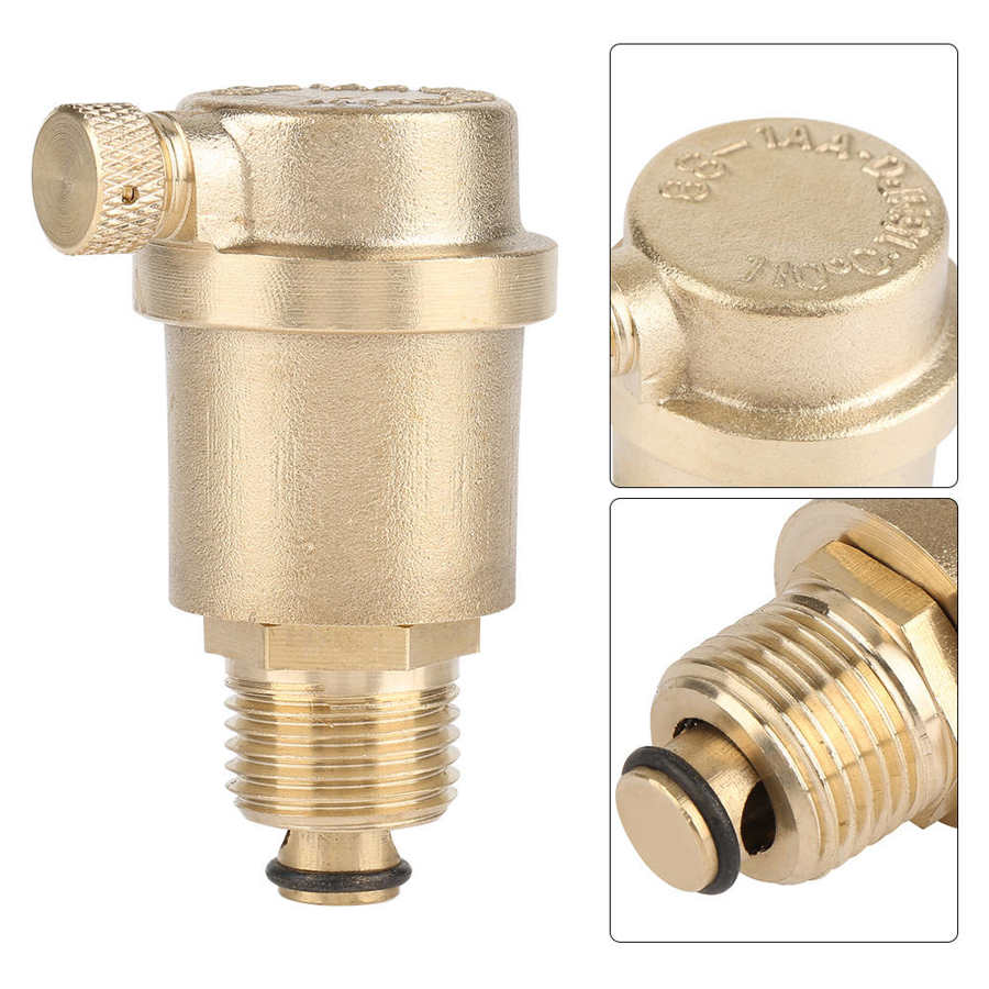 Ilmanpoistoventtiili messinki automaattinen ilmanpoistoventtiili  dn15 /2 2.8 x 1.9in 114g/4.0oz poistoventtiili aurinkolämmittimen paineelle