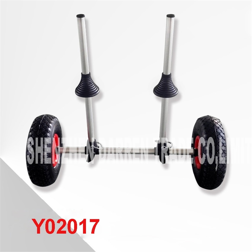 Y02017 fällbara hopfällbara sit-on-top kajak kanot uppblåsbara hjul sand shoppingvagn kajak släpvagnar luftfart aluminium