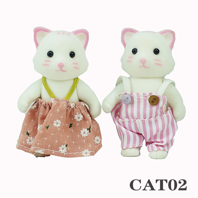 Children's Simulation Forest Animal Family 1:12 Scale Simulation Animal 1/12 Squirrel Cat Simulation Animal Girl Pretend Gam: CAT02