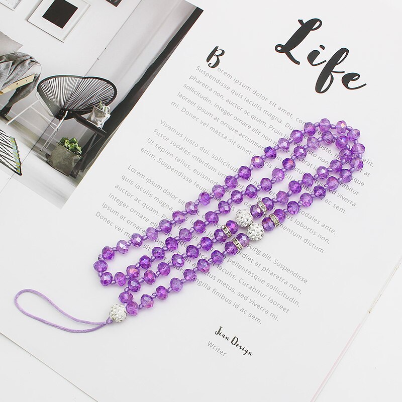 Mobiele Telefoon Riemen Pols Lanyard Riem String Voor Telefoon Iphone 7 8 X Usb Flash Drives Toetsen Sleutelhangers Lanyard Hals opknoping Riem: Long-purple