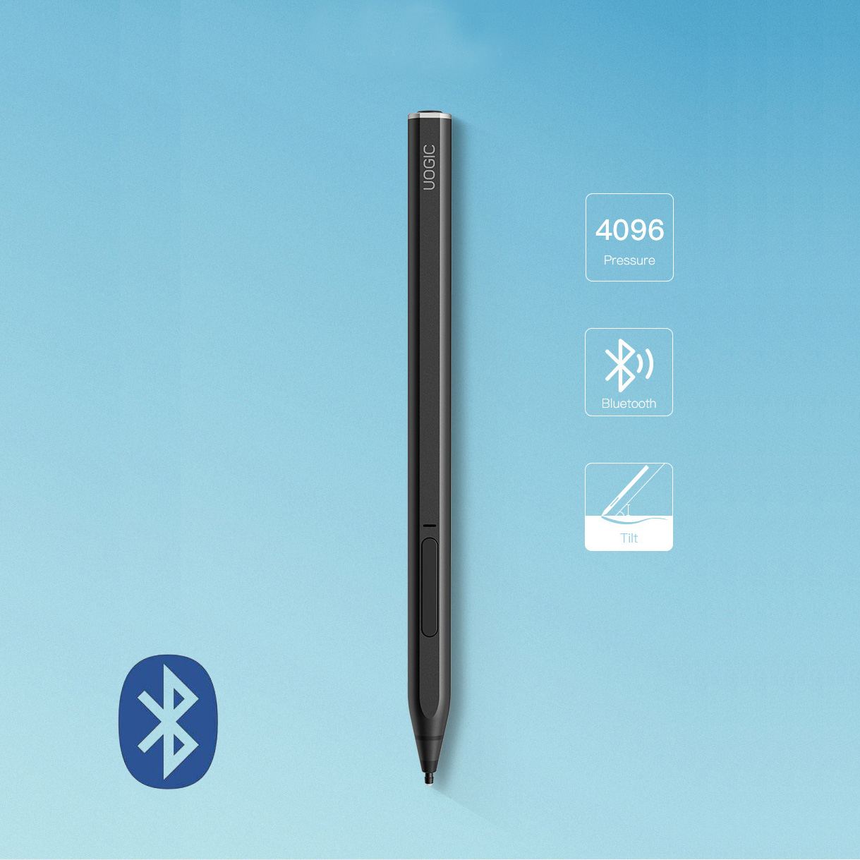 Uogic Stylus Pencil for Surface Go 3 Pro 8 X Book Laptop Studio 4096 bluetooth PPT Magnetic charging Shortcut key Palm rejection