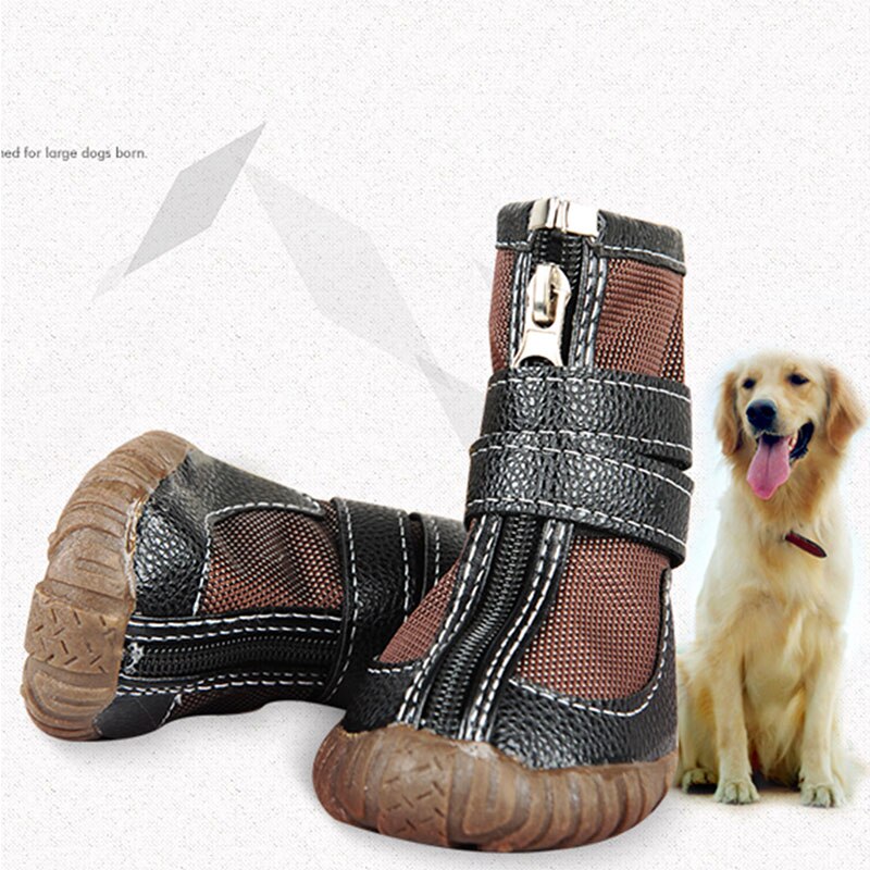 Store store hund pu læder sport sko vinter vandtæt kæledyr hund hvalp martin støvler skridsikre pitbull golden retriever regn sko