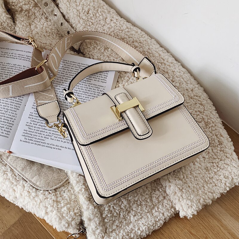 191228 Ivog Aankomst Dagelijks Dames Schouder Crossbody Handtas Zwart Wit Geometrische Mode Pu Hand Tassen Voor Vrouwen