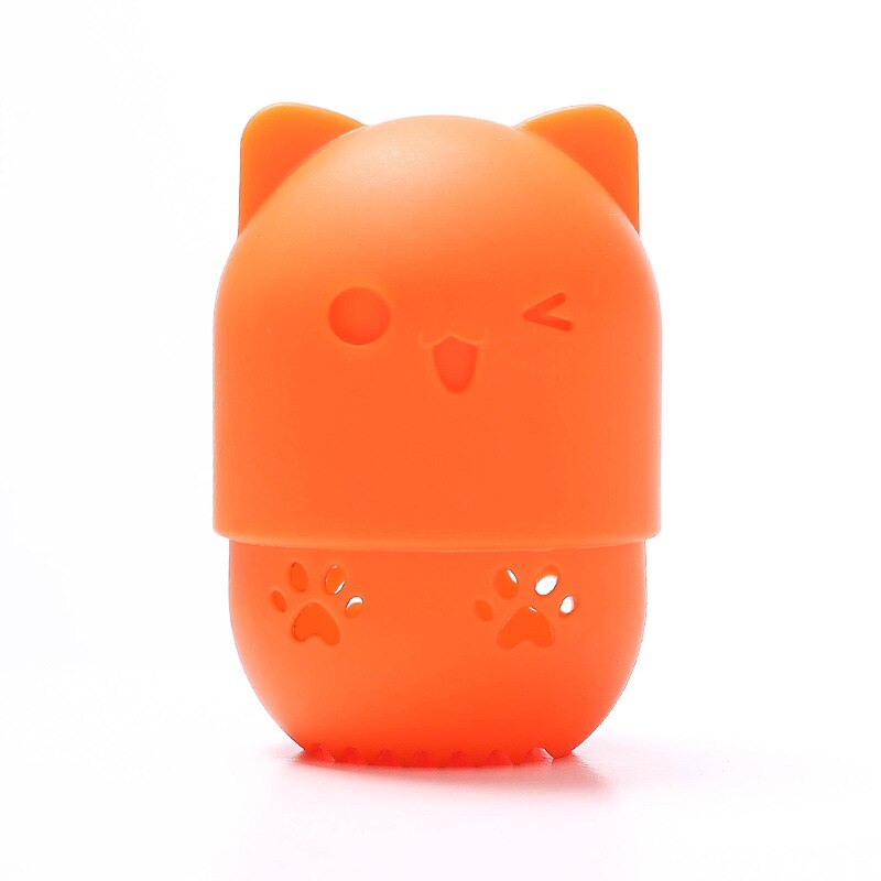 1 pièces Silicone souple poudre bouffée support de séchage oeuf support Pad maquillage éponge présentoir cosmétique éponge caisse bouffée directe: 07