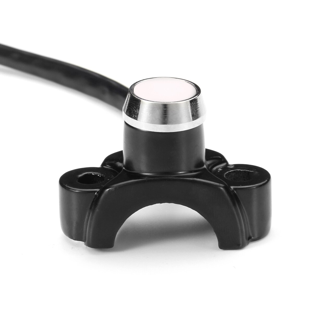 22mm CNC Billet Universal Motorcycle Dirt Bike ATV Engine Stop Start Kill Switch Button Engine Start Kill Switch: White