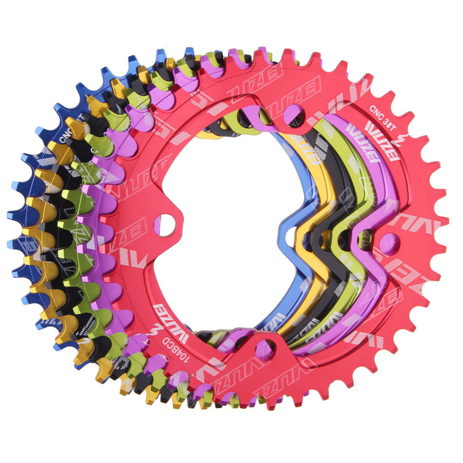 Wuzei 104 bcd crown mtb monoplates kettingblad mountainbike kettingblad 36 34 32 38 40 42 30 tanden fiets smal breed tandwiel