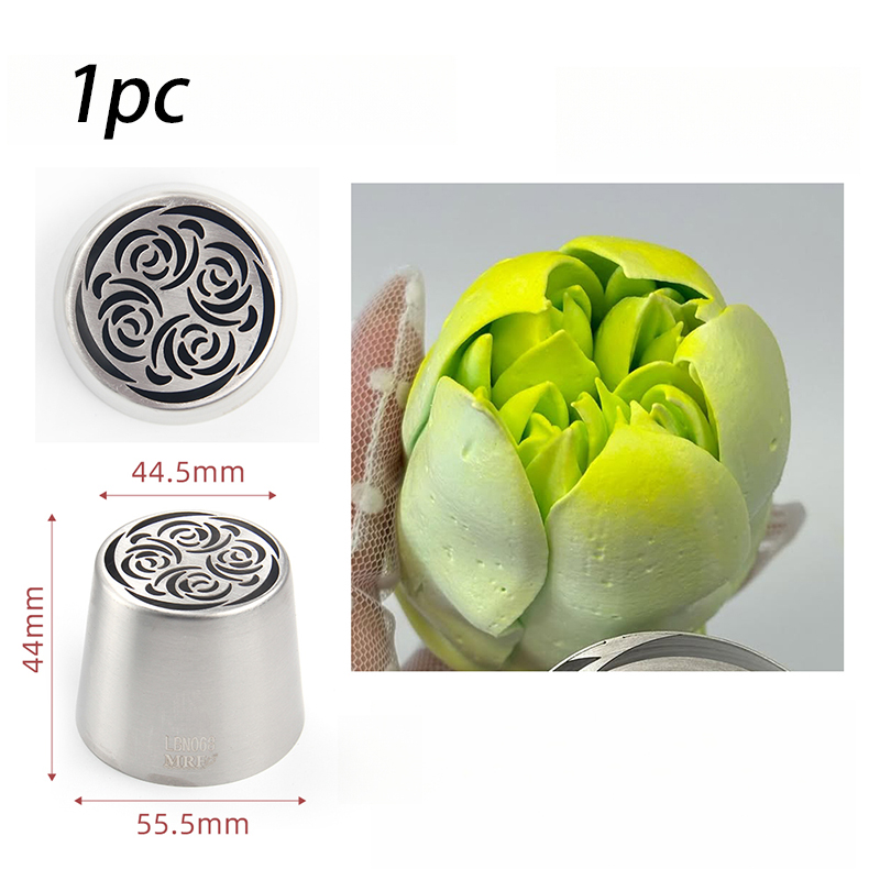 Russian Piping Nozzle Tulip Rose Pattern Icing Pastry Nozzles Cream Cake Piping Tips For Dessert Decoration Diy Pastry Tools: Clear
