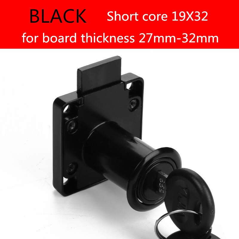 Kk & Fing Lade Sloten Met 2 Sleutels Meubilair Hardware Deur Kast Lade Slot Voor Bureau Brief Box 3 kleuren Cam Sloten: Silver 19X32MM