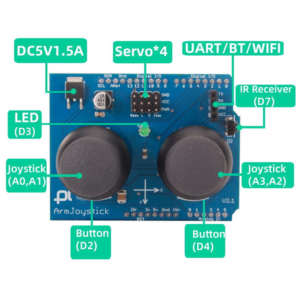 Braccio robot fai-da-te arduino-joystic kit mearm