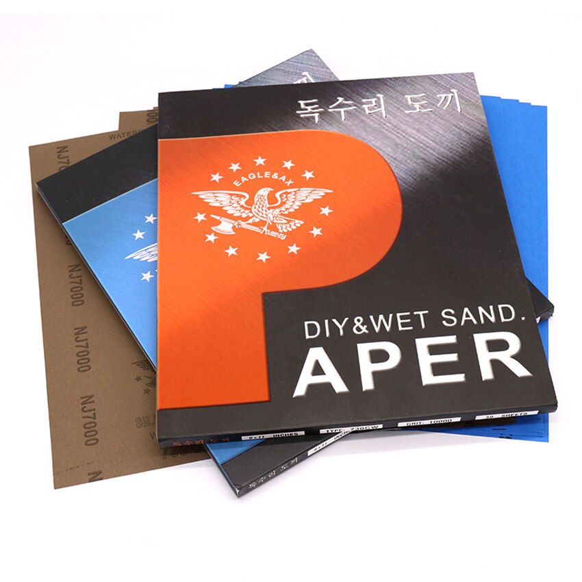 1/5PCS 9'' x 11'' Wet or Dry Sandpaper 80 - 10000 Grit Abrasive Sanding Paper Sheets