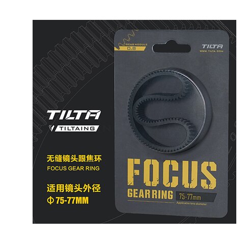 Tilta Tiltaing Seamless Focus Gear Ring 360 ° Rotation Silent Follow Focus Ring For SLR DSLR Camera Accessorie: 75-77mm