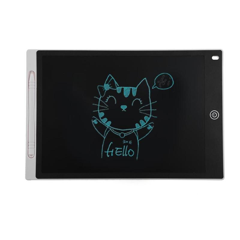 12inch Portable Digital LCD Drawing Tablet Pad Writing Graphic Board Memo Notes Reminder Notepad with Stylus Pen Feature:: White