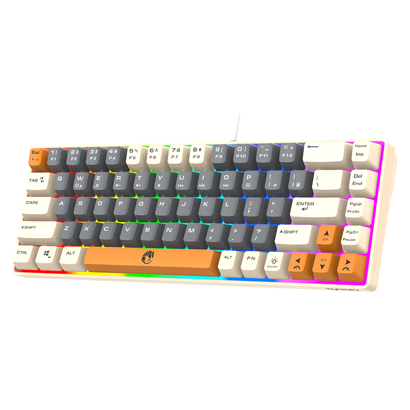 68-Tasten-K68-Dual-Farbe-E-Sport-Tastatur mit Kabel für Spielen und Büro