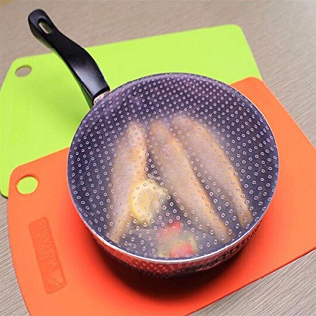 1 ud./4 Uds. Envolturas de silicona para alimentos reutilizables para mantener los alimentos frescos en el recipiente sellado al vacío tapa elástica accesorios de cocina