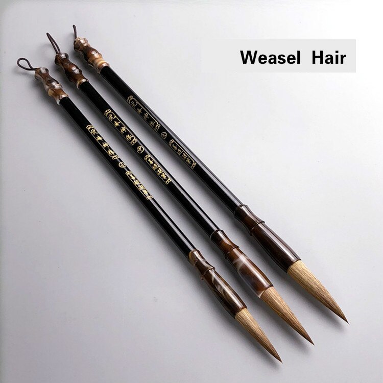 Chinese Traditional Calligraphy Brushes Pen Weasel hair Lian Pen Multiple Hair Calligraphy Writing Brush Scholar&#39;s Four Jewels