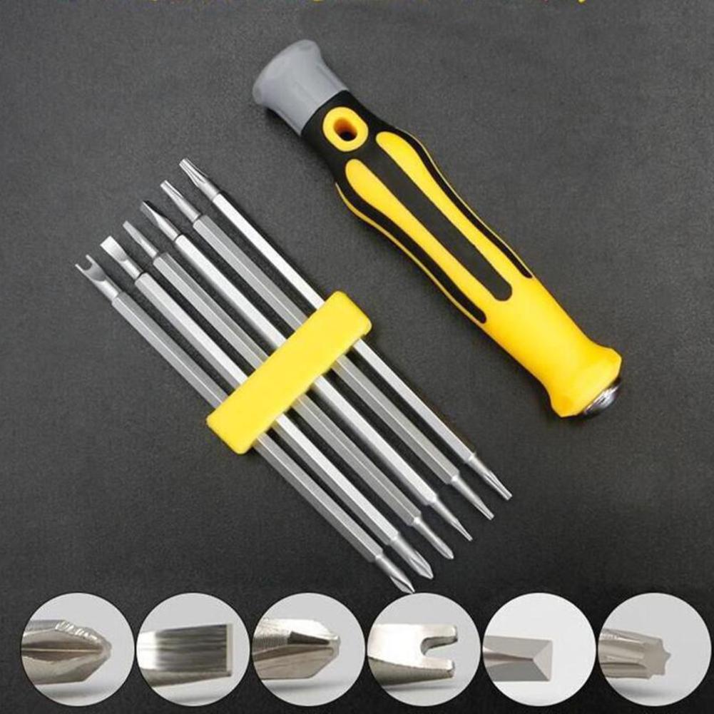 12 In 1 Schroevendraaier Kit Beveiliging Schroevendraaier Boor Hex Torx Schroevendraaier Bits Platte Kop Hand Tool Vervangbare Accessoires