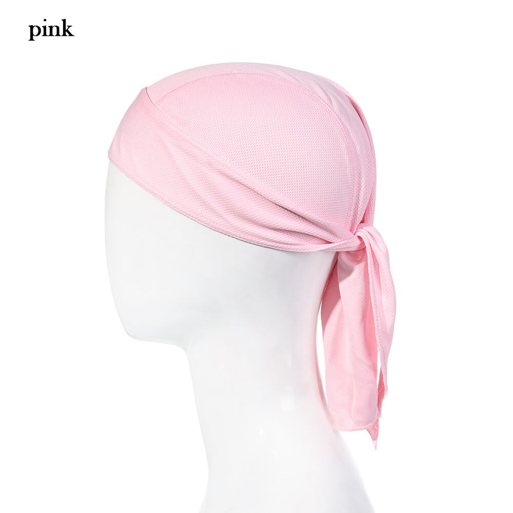 Bandana unisexe pour cyclisme en plein air, 1 pièce, casquette de Pirate respirante à séchage rapide, doublure de casque, refroidissement de vélo, couvre-chef de Sport: pink