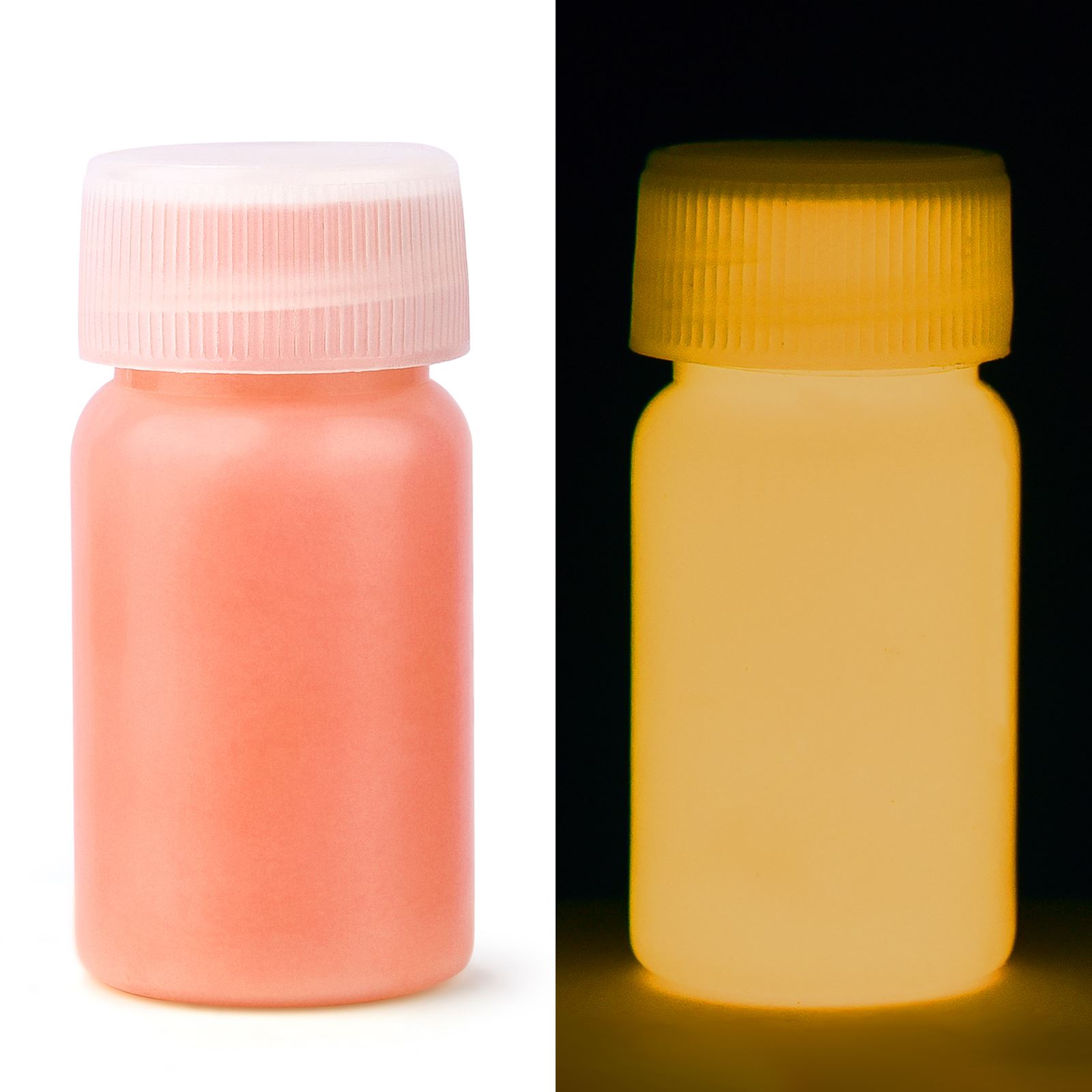 15g/ flasker fluorescerende pigment, langvarig lysende maling, automatisk glød, selvlysende akrylmaling, til kunst, festartikler: Oransje