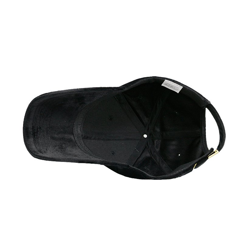 Solid fløjl baseball kasket sort mærke kasketter herre snapback hatte justerbar knogle kvinder udendørs sport golf hat