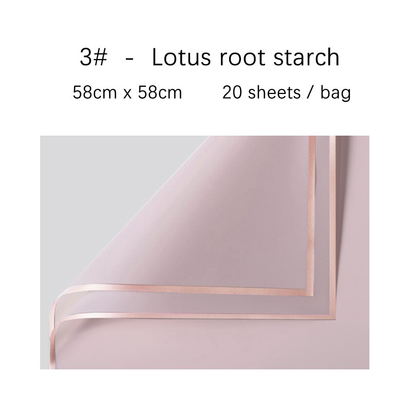 Carta per mazzo da fiorista impermeabile, carta da regalo per fiori freschi con bordo dorato, confezione regalo, artigianato fai-da-te, forniture per mazzo da fioraio: 3