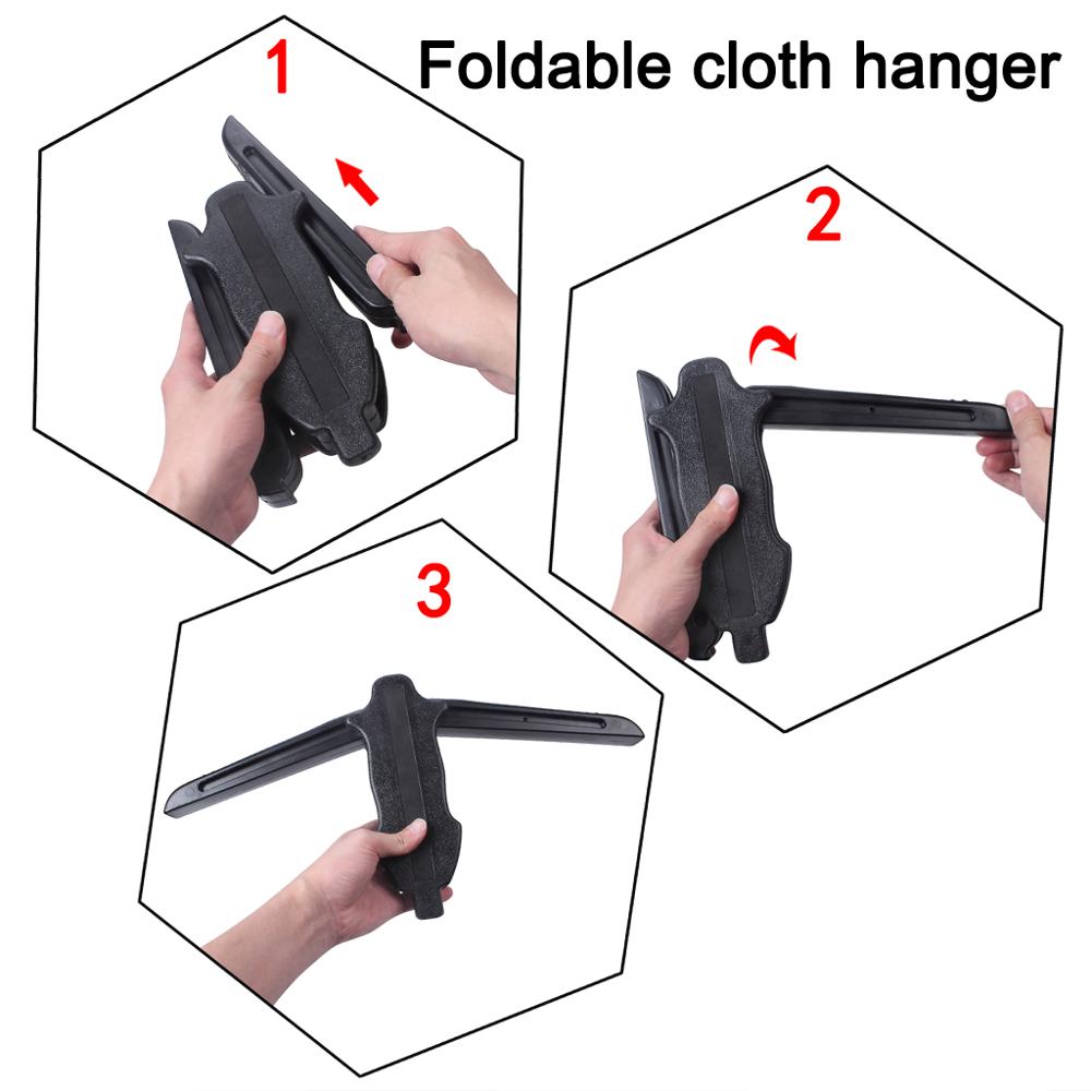 Universal Car Vehicle Back Seat Headrest Hanger Foldable Vehicle Hanger Hook Holder for Bag Purse Coat Clothes Grocery