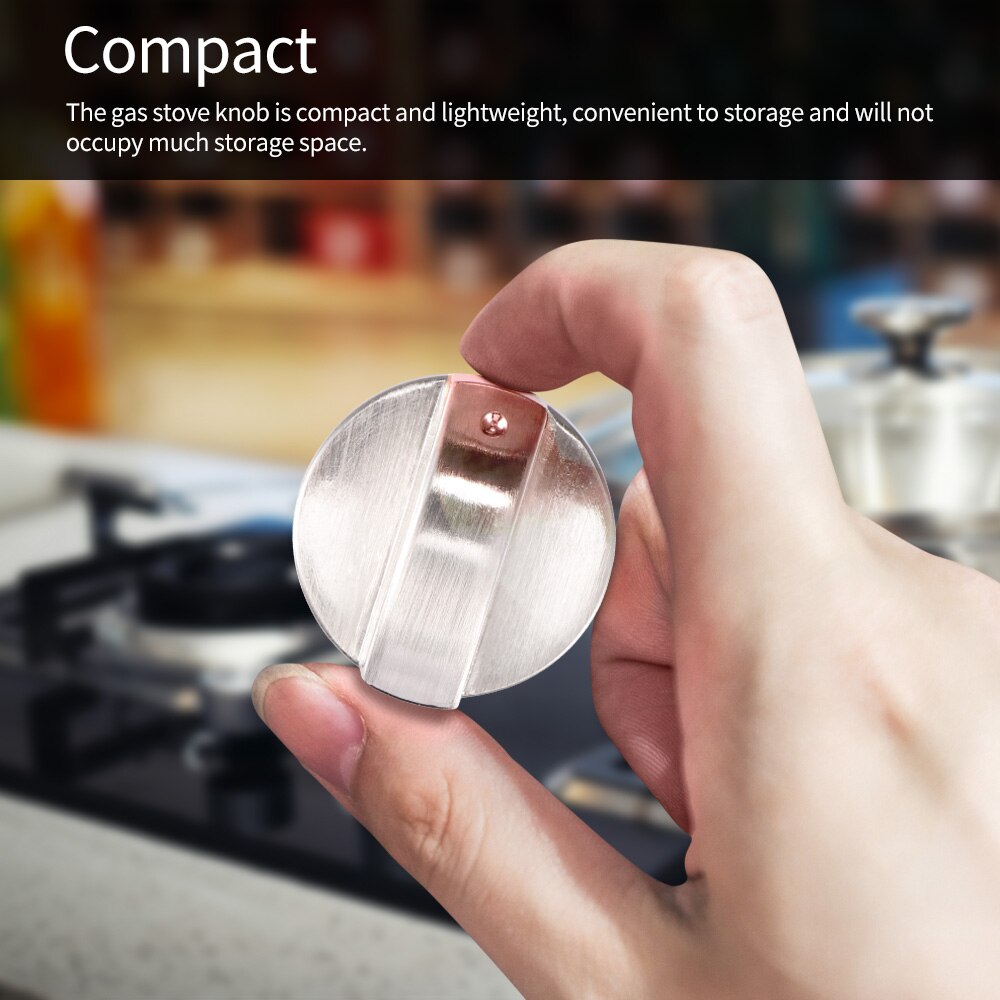 1/2/4PCS Metal Silver Gas Stove Cooker Knobs Adaptors Oven Switch Cooking Surface Control Locks Cookware Parts