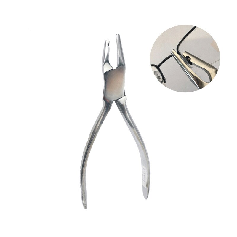 Pince de réparation de lunettes en acier inoxydable, pince à Stipule incurvée PT001 de , outil de réparation de lunettes, convient à tous les verres
