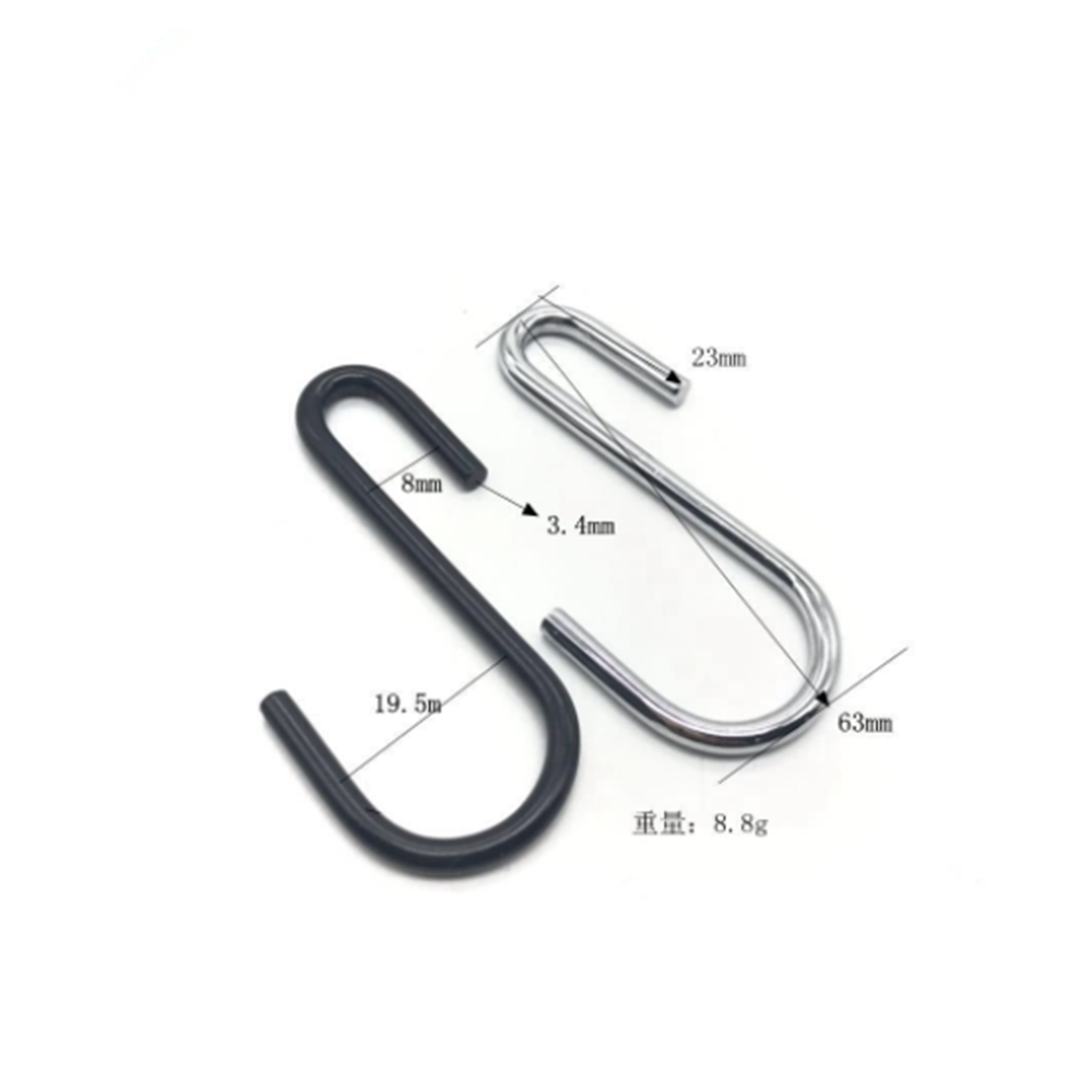 50pcs Black S Shaped Hooks Hanging Heavy Duty S Hook Hanger For Kitchen Bathroom Bedroom Office Pancoat Bag Plants Hanging Tools