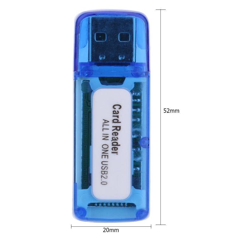 4 in 1 Memory Card Reader USB 2.0 All in One Cardreader for Micro SD TF MS Micro M2 Laptop Accessories