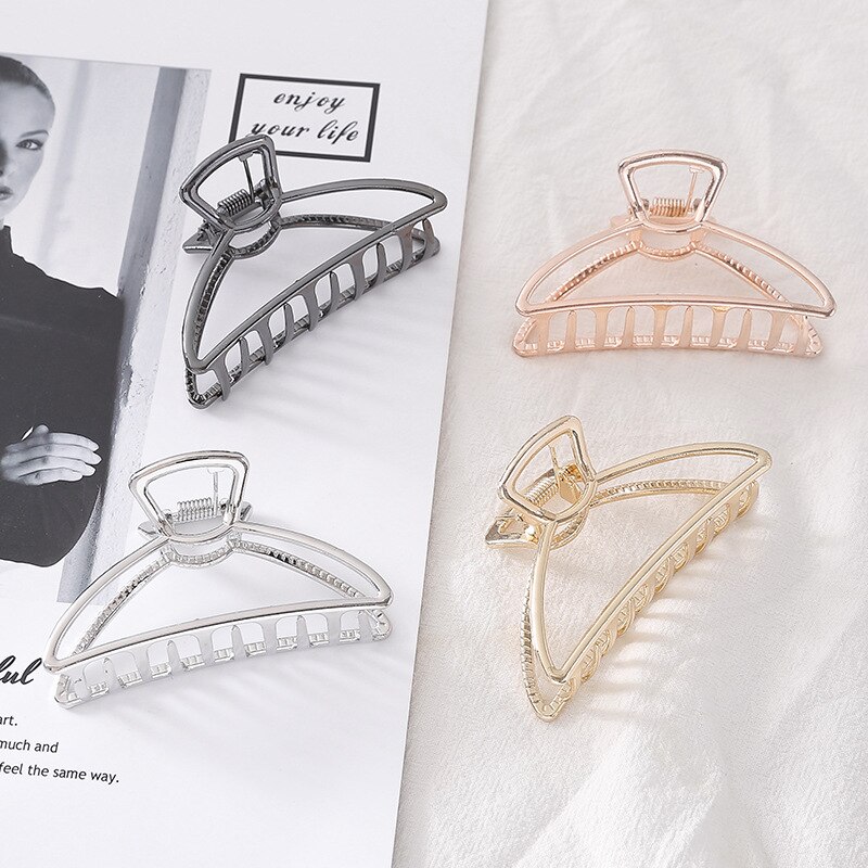 Alloy Geometric Hair Clips Women Girls Claw Clip Hair Claws Hair Clamps Claw Clips Hairpins Barrette Crab Hair Accessories
