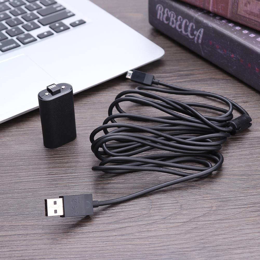 Battery Rechargeable Backup Battery Pack 1400mAh and USB Cable for XBOX ONE Gamepad Overcharge Protection and Safety Circuit