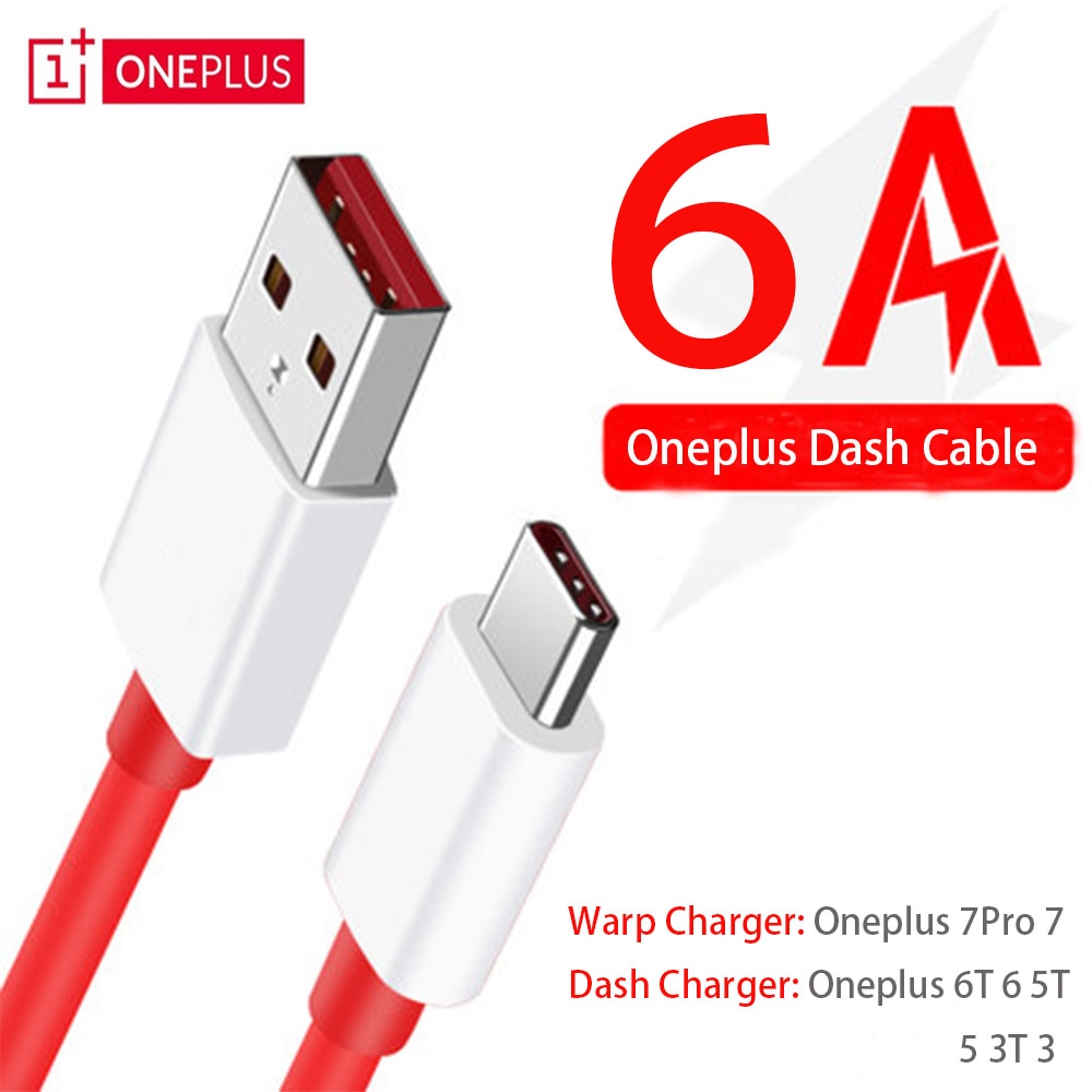 Oneplus 7 pro 7 Original Warp Quick Charger cable 6A Dash Fast USB Type-C data cable for One plus 6T 6 5T 5 Smart phone